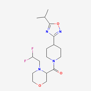 [4-(2,2-Difluoroethyl)morpholin-3-yl]-[4-(5-propan-2-yl-1,2,4-oxadiazol-3-yl)piperidin-1-yl]methanone