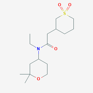 N-(2,2-dimethyloxan-4-yl)-2-(1,1-dioxothian-3-yl)-N-ethylacetamide