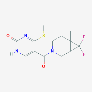 5-(7,7-difluoro-6-methyl-3-azabicyclo[4.1.0]heptane-3-carbonyl)-6-methyl-4-methylsulfanyl-1H-pyrimidin-2-one