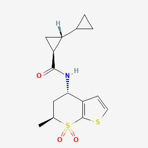 (1S,2R)-2-cyclopropyl-N-[(4S,6S)-6-methyl-7,7-dioxo-5,6-dihydro-4H-thieno[2,3-b]thiopyran-4-yl]cyclopropane-1-carboxamide