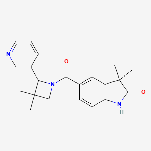 5-(3,3-dimethyl-2-pyridin-3-ylazetidine-1-carbonyl)-3,3-dimethyl-1H-indol-2-one