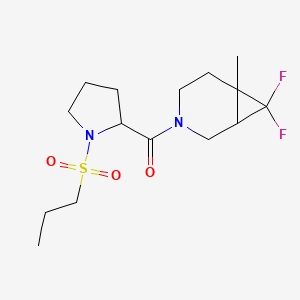 (7,7-Difluoro-6-methyl-3-azabicyclo[4.1.0]heptan-3-yl)-(1-propylsulfonylpyrrolidin-2-yl)methanone