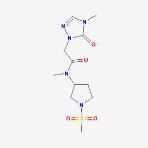 N-methyl-2-(4-methyl-5-oxo-1,2,4-triazol-1-yl)-N-(1-methylsulfonylpyrrolidin-3-yl)acetamide