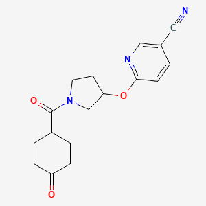 6-[1-(4-Oxocyclohexanecarbonyl)pyrrolidin-3-yl]oxypyridine-3-carbonitrile