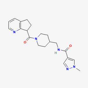 N-[[1-(6,7-dihydro-5H-cyclopenta[b]pyridine-7-carbonyl)piperidin-4-yl]methyl]-1-methylpyrazole-4-carboxamide