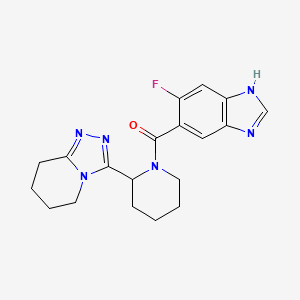 (6-fluoro-1H-benzimidazol-5-yl)-[2-(5,6,7,8-tetrahydro-[1,2,4]triazolo[4,3-a]pyridin-3-yl)piperidin-1-yl]methanone