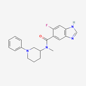 6-fluoro-N-methyl-N-(1-phenylpiperidin-3-yl)-1H-benzimidazole-5-carboxamide