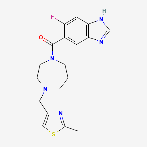 (6-fluoro-1H-benzimidazol-5-yl)-[4-[(2-methyl-1,3-thiazol-4-yl)methyl]-1,4-diazepan-1-yl]methanone