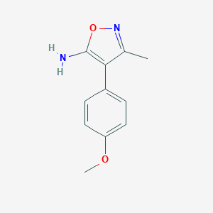 molecular formula C11H12N2O2 B067940 4-(4-Methoxyphenyl)-3-methylisoxazol-5-amine CAS No. 166964-11-0
