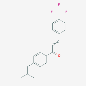 molecular formula C20H19F3O B067956 1-(4-Isobutylphenyl)-3-[4-(trifluoromethyl)phenyl]prop-2-en-1-one CAS No. 175205-28-4