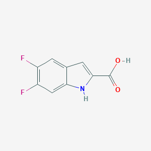molecular formula C9H5F2NO2 B067966 5,6-二氟-1H-吲哚-2-羧酸 CAS No. 169674-35-5
