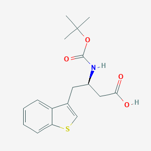molecular formula C17H21NO4S B067973 Boc-(R)-3-Amino-4-(3-benzothienyl)-butyric acid CAS No. 190190-48-8