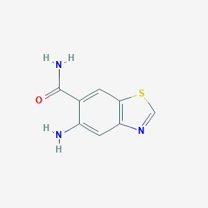 molecular formula C8H7N3OS B067979 5-Amino-1,3-benzothiazole-6-carboxamide CAS No. 171179-73-0