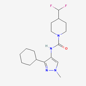 N-(3-cyclohexyl-1-methylpyrazol-4-yl)-4-(difluoromethyl)piperidine-1-carboxamide