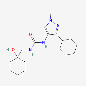 1-(3-Cyclohexyl-1-methylpyrazol-4-yl)-3-[(1-hydroxycyclohexyl)methyl]urea