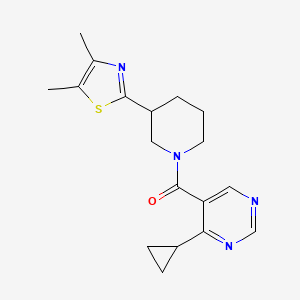 (4-Cyclopropylpyrimidin-5-yl)-[3-(4,5-dimethyl-1,3-thiazol-2-yl)piperidin-1-yl]methanone