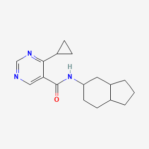 N-(2,3,3a,4,5,6,7,7a-octahydro-1H-inden-5-yl)-4-cyclopropylpyrimidine-5-carboxamide