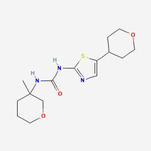 1-(3-Methyloxan-3-yl)-3-[5-(oxan-4-yl)-1,3-thiazol-2-yl]urea