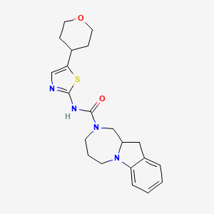 N-[5-(oxan-4-yl)-1,3-thiazol-2-yl]-1,3,4,5,11,11a-hexahydro-[1,4]diazepino[1,2-a]indole-2-carboxamide