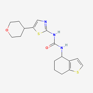 1-[5-(Oxan-4-yl)-1,3-thiazol-2-yl]-3-(4,5,6,7-tetrahydro-1-benzothiophen-4-yl)urea