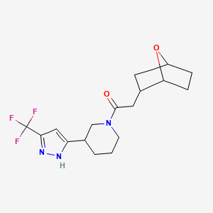 2-(7-oxabicyclo[2.2.1]heptan-2-yl)-1-[3-[3-(trifluoromethyl)-1H-pyrazol-5-yl]piperidin-1-yl]ethanone