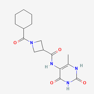 1-(cyclohexanecarbonyl)-N-(6-methyl-2,4-dioxo-1H-pyrimidin-5-yl)azetidine-3-carboxamide