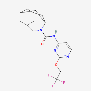 N-[2-(2,2,2-trifluoroethoxy)pyrimidin-4-yl]-4-azatricyclo[4.3.1.13,8]undecane-4-carboxamide