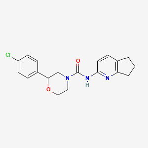 2-(4-chlorophenyl)-N-(6,7-dihydro-5H-cyclopenta[b]pyridin-2-yl)morpholine-4-carboxamide