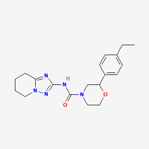 2-(4-ethylphenyl)-N-(5,6,7,8-tetrahydro-[1,2,4]triazolo[1,5-a]pyridin-2-yl)morpholine-4-carboxamide