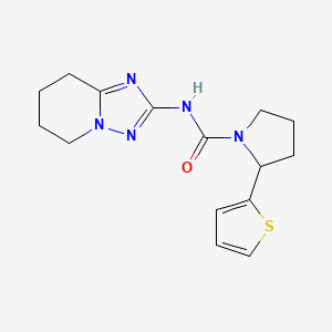 N-(5,6,7,8-tetrahydro-[1,2,4]triazolo[1,5-a]pyridin-2-yl)-2-thiophen-2-ylpyrrolidine-1-carboxamide