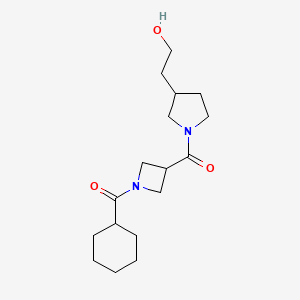 Cyclohexyl-[3-[3-(2-hydroxyethyl)pyrrolidine-1-carbonyl]azetidin-1-yl]methanone