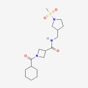 1-(cyclohexanecarbonyl)-N-[(1-methylsulfonylpyrrolidin-3-yl)methyl]azetidine-3-carboxamide