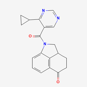 1-(4-Cyclopropylpyrimidine-5-carbonyl)-2,2a,3,4-tetrahydrobenzo[cd]indol-5-one