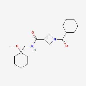 1-(cyclohexanecarbonyl)-N-[(1-methoxycyclohexyl)methyl]azetidine-3-carboxamide