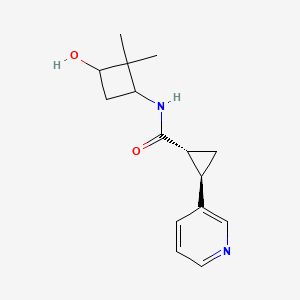 (1R,2R)-N-(3-hydroxy-2,2-dimethylcyclobutyl)-2-pyridin-3-ylcyclopropane-1-carboxamide