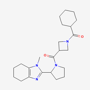 Cyclohexyl-[3-[2-(1-methyl-4,5,6,7-tetrahydrobenzimidazol-2-yl)pyrrolidine-1-carbonyl]azetidin-1-yl]methanone