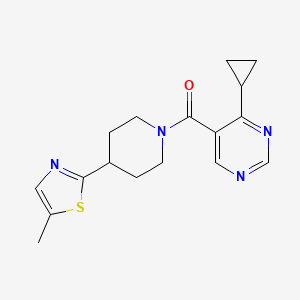 (4-Cyclopropylpyrimidin-5-yl)-[4-(5-methyl-1,3-thiazol-2-yl)piperidin-1-yl]methanone