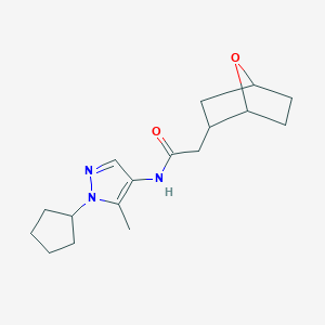 N-(1-cyclopentyl-5-methylpyrazol-4-yl)-2-(7-oxabicyclo[2.2.1]heptan-2-yl)acetamide