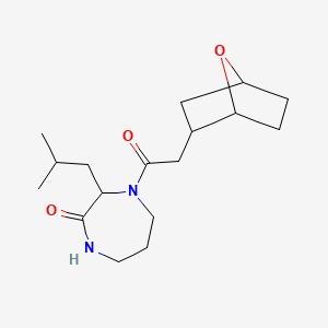 3-(2-Methylpropyl)-4-[2-(7-oxabicyclo[2.2.1]heptan-2-yl)acetyl]-1,4-diazepan-2-one