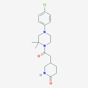 5-[2-[4-(4-Chlorophenyl)-2,2-dimethylpiperazin-1-yl]-2-oxoethyl]piperidin-2-one