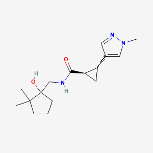 (1R,2R)-N-[(1-hydroxy-2,2-dimethylcyclopentyl)methyl]-2-(1-methylpyrazol-4-yl)cyclopropane-1-carboxamide