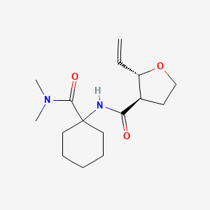 (2S,3R)-N-[1-(dimethylcarbamoyl)cyclohexyl]-2-ethenyloxolane-3-carboxamide