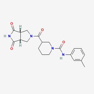 3-[(3aR,6aS)-1,3-dioxo-3a,4,6,6a-tetrahydropyrrolo[3,4-c]pyrrole-5-carbonyl]-N-(3-methylphenyl)piperidine-1-carboxamide