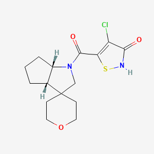 5-[(3aS,6aS)-spiro[2,3a,4,5,6,6a-hexahydrocyclopenta[b]pyrrole-3,4'-oxane]-1-carbonyl]-4-chloro-1,2-thiazol-3-one