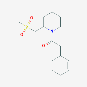 2-Cyclohex-2-en-1-yl-1-[2-(methylsulfonylmethyl)piperidin-1-yl]ethanone