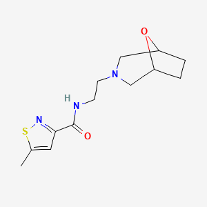 5-methyl-N-[2-(8-oxa-3-azabicyclo[3.2.1]octan-3-yl)ethyl]-1,2-thiazole-3-carboxamide