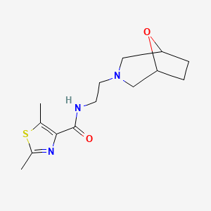 2,5-dimethyl-N-[2-(8-oxa-3-azabicyclo[3.2.1]octan-3-yl)ethyl]-1,3-thiazole-4-carboxamide