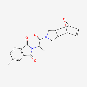 2-[1-(1,3,3a,4,7,7a-Hexahydro-4,7-epoxyisoindol-2-yl)-1-oxopropan-2-yl]-5-methylisoindole-1,3-dione