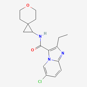 6-chloro-2-ethyl-N-(6-oxaspiro[2.5]octan-2-yl)imidazo[1,2-a]pyridine-3-carboxamide