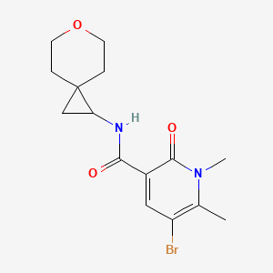 5-bromo-1,6-dimethyl-N-(6-oxaspiro[2.5]octan-2-yl)-2-oxopyridine-3-carboxamide